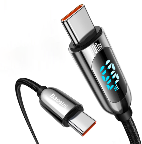 Baseus Display Fast Charging | Kabel Type-C USB-C 5A 100W Power Delivery QC4.0 1m
