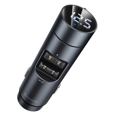 Baseus Energy Column | Transmiter FM Bluetooth + ładowarka samochodowa 2x USB 