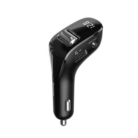 Baseus Streamer F40 | Transmiter FM Bluetooth Ładowarka samochodowa 2x USB AUX 