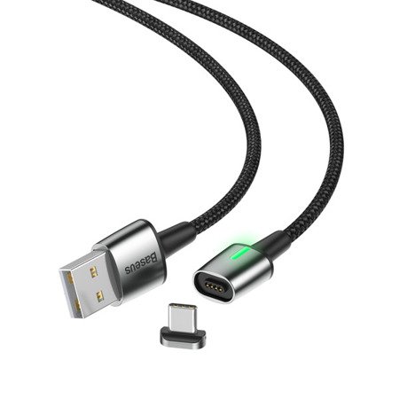 Baseus Zinc Standard | Wzmocniony kabel magnetyczny USB - Type-C Quick Charge 3A 1m EOL